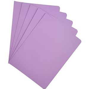 Raylu Paper® - Verpakking met 25 kartonnen ondermappen voor documenten, met gaten voor vastenen en krachtige kleuren, 200 g dikke kraftpapieren mappen (paars, folio)