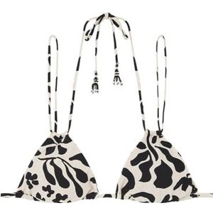 Women'Secret Hibiscus bikinitop voor dames, Witte achtergrond, 95B