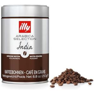 illy Koffiebonen, Luxe Arabica Koffiebonen Selectie, India, Pack van 6 x 250 g