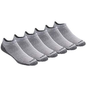 Dickies Men's Big & Tall Dri-Tech Moisture Control 6 Pairs Low Cut Socks, Grey, Shoe Size: 12-15