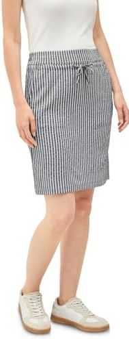 Cecil - Gestreepte Seersucker Rok - Blauw - Dames
