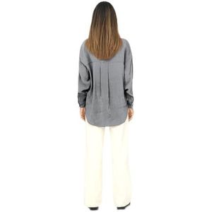 ONLY Onliris L/S Modal Noos WVN T-shirt voor dames, silver mink, XS