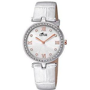 Lotus Watches dames datum klassiek kwarts horloge met lederen armband 18462/1
