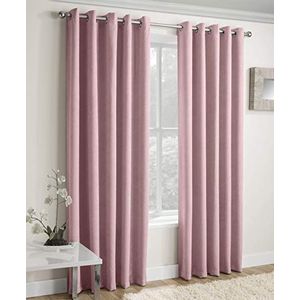 Enhanced Living Vogue Blush Roze 90 x 54 inch (229 x 137 cm) Oogjes Thermische Geluidsonderdrukkende Dim Out Gordijnen voor Slaapkamer en Woonkamer