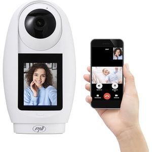 PNI IP733 3MP videobewakingscamera, bidirectionele audio en video, met Bluetooth-oproepknop, scherm, babyfoonfunctie