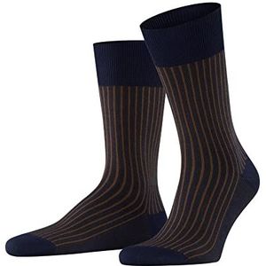 FALKE Heren Sokken Oxford Stripe M SO Katoen Gedessineerd 1 Paar, Paars (Plum 6130), 39-40