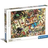 Clementoni Collection-The Butterfly Collector-500 Made in Italy, 500 stukjes puzzel dieren, vintage, plezier voor volwassenen, meerkleurig, medium, 35125