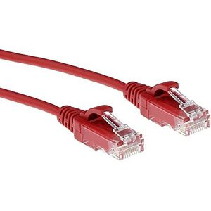 ACT CAT6 Netwerkkabel, U/UTP LSZH LAN Kabel Dun 3.8mm Slimline, Flexibele Snagless Ethernet Kabel Met RJ45 Connector, Voor Gebruik In Datacenters, 10 Meter, Rood - DC9510