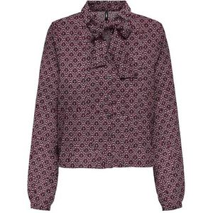Onlnova Life Elite L/S Tyla Bow Top, Cabernet, L