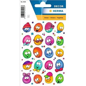 HERMA 5444 Smiley Face Sticker ""Grappige gezichten"" van papier, zelfklevende kleine stickers als beloning voor kinderen, leraren en ouders, 60 emoji-stickers