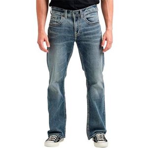 Silver Jeans Co. Men's Craig Classic Fit Bootcut Jeans, Medium Indigo LDS260, 28W x 34L