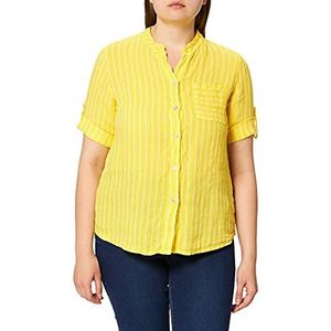 Bonamaison Dames TRLSC101481 Overhemd, Geel/Wit, M