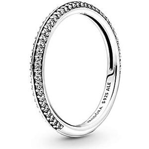 Pandora ME Pavé Sterling silver ring with clear cubic zirconia, 58