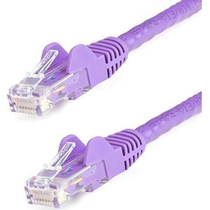 StarTech.com 75ft CAT6 Ethernet-kabel - paarse CAT 6 Gigabit Ethernet-draad -650MHz 100W PoE++ RJ45 UTP Categorie 6 Netwerk/patchkabel Snagless Fluke getest UL/TIA-gecertificeerd (N6PATCH75PL)