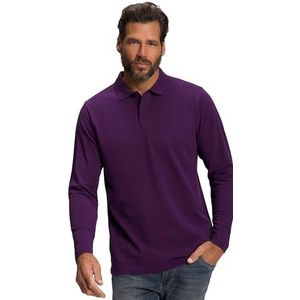 JP 1880 Heren grote maten grote maten Menswear L-8XL poloshirt, basic, lange mouwen, piqué, tot 8 XL 799230, Diep violet, 3XL