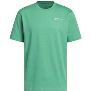 adidas Heren Mind Trips Graphic Tee, semi court green, XXL