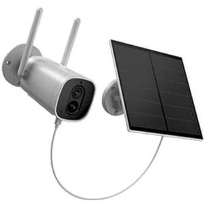 Brightium Zonne-bewakingscamera voor buiten met nachtzicht, waterbestendigheid en bewegingsdetectie: ideaal voor veiligheid en bewaking.