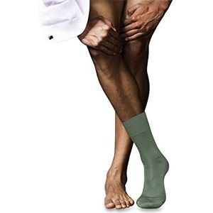 FALKE Heren No. 6 sokken wol zijde zwart grijs vele andere kleuren versterkte herensokken zonder patroon ademend dik effen met hoogwaardige materialen 1 paar, groen (Sage 7538), 42 EU