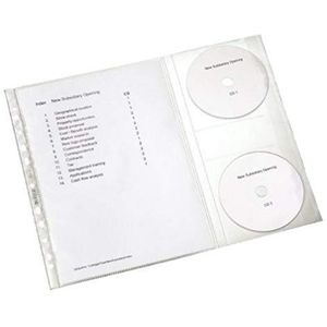 Leitz 47613003 Combo Project Pocket Polypropyleen 2 CD Zijvakken A4 - Helder, 5 stuks