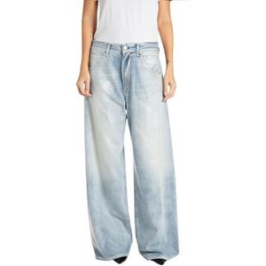 Replay Dames baggy fit jeans Narja, 011 Super Light Blue, 25W x 28L