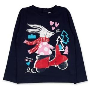 Tuc Tuc T-shirt voor meisjes, Donkerblauw, 6 Maanden