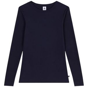 Petit Bateau Iconisch T-shirt van wol en katoen met lange mouwen voor dames, Roken., XS
