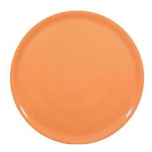 HENDI Pizzabord, porselein, patroon: eenkleurig, geschikt voor vaatwasser en magnetron, ⌀330mm, oranje