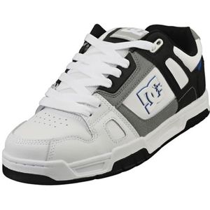 DC Shoes Stag sneakers voor heren, wit/grijs/blauw, 40 EU, Wit Grijs Blauw, 40 EU