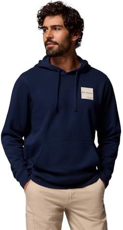 Columbia Trek Hoodie, grafische fleece, avontuurlijke stretch, verstelbare capuchon, katoenrijk Jersey, geribbelde randen, kangoeroezak - Heren