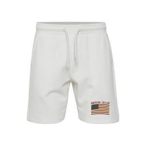 AMERICAN COLLEGE USA Bermuda shorts voor dames en heren, uniseks, Wit, L