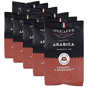 O'ccaffè Arabica koffiepads geschikt voor Lavazza a Modo Mio 100 stuks Zacht koffiebranden door familiebedrijf Italiaanse koffiebranderij 700.00 g