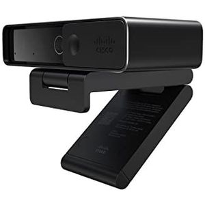 Cisco Webex bureaucamera met maximaal 4K Ultra HD-video, dubbele microfoons, iHDR-compatibele prestaties bij weinig licht, koolstofzwart, beperkte hardwaregarantie van 1 jaar (CD-DSKCAM-C-WW)