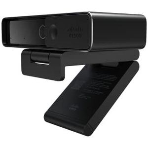 Cisco Webex bureaucamera met maximaal 4K Ultra HD-video, dubbele microfoons, iHDR-geschikte prestaties bij weinig licht, carbon black, 1 jaar beperkte hardwaregarantie (CD-DSKCAM-C-WW)