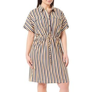 Festland Hemdblousejurk voor dames, Veelkleurig gestreept, XL