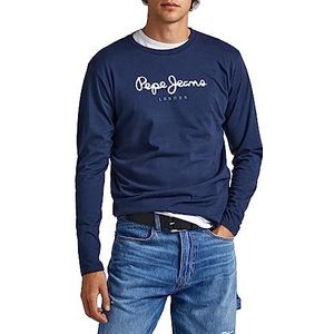 Pepe Jeans Heren Shirt met lange mouwen Eggo Long, Blauw (Navy 595), XXL