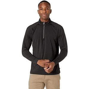 Cutter & Buck Men's Long Sleeve Adapt Eco Knit Quarter Zip Pullover, Black, XXL