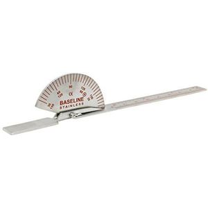 Baseline 12-1010 Goniometer voor vingers en kleine gewrichten, roestvrij staal, 15 cm