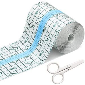 DAWRIS Waterdicht transparant bandage, 10 cm x 10 m, waterbestendig, waterdichte pleisterrol, transparante pleisterrol, voor sport, douchen, voor nek, rug en handen enz