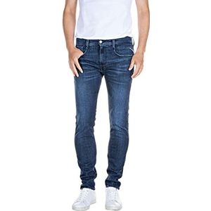 Replay Anbass Bio Cotton Clouds Jeans voor heren, 7 donkerblauw., 27W x 30L
