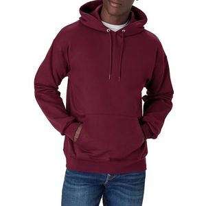 Hanes Ultieme sweatshirt voor heren, dikke fleece hoodie, katoenen sweatshirt voor heren, wijnrood, X-Large, Bordeaux, XL
