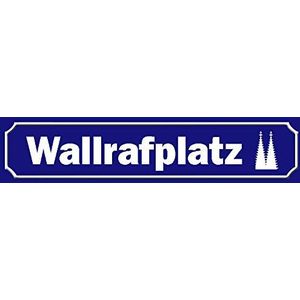 Schatzmix Wandbord Wallrafplatz Oostenrijk metalen bord 46x10 cm muurdecoratie tin teken blikken bord, plaat, veelkleurig