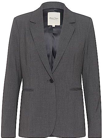 Part Two, Dames, Jassen, Grijs, Maat: XS Flanel,