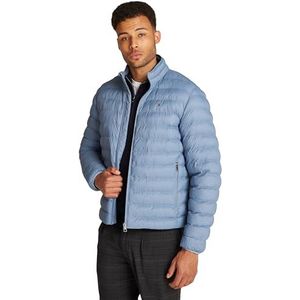 Tommy Hilfiger - Gewatteerde Herenjas - Blauw - Opvouwbaar - Gerecycled - Relaxed Fit