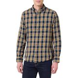 REG WINDBLOWN flanellen geruit shirt, blauw, M