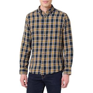 REG WINDBLOWN flanellen geruit shirt, blauw, M