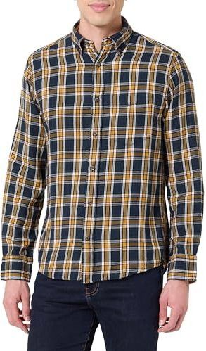 REG WINDBLOWN flanellen geruit shirt, blauw, M