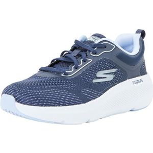 Skechers Dames GO Run Elevate Corral, Navy Textiel/Blauw Trim, 4 UK, Marineblauw Textiel Blauwe Trim, 37 EU