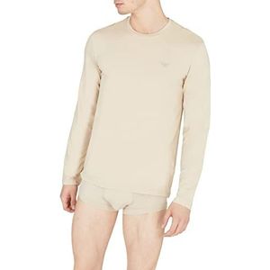 Emporio Armani Underwear Men's Long Sleeves Deluxe Viscose T-shirt, zandgeel, S, Zand Yellow, S