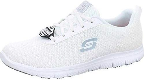 Skechers Ghenter Bronaugh Sneaker voor dames, Witte Mesh water- en vlekafstotende treinen, 38 EU