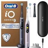Oral-B iO9 Duo pack Zwarte/Roze Elektrische 2 Tandenborstels, 4 Opzetborstels, 1 Oplaadreisetui,1 Opzetborstel houder